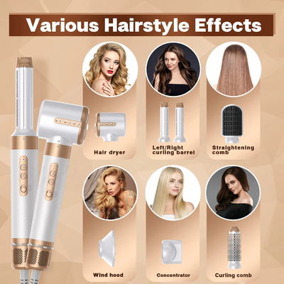 Penata Rambut 2 In 1 Rumah Tangga 1400W Kuas Styling Udara Panas Profesional