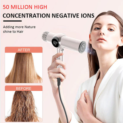 Anion Quiet Soundless Hair Blow Dryer Travel Hair Disesuaikan Ringan 1200w