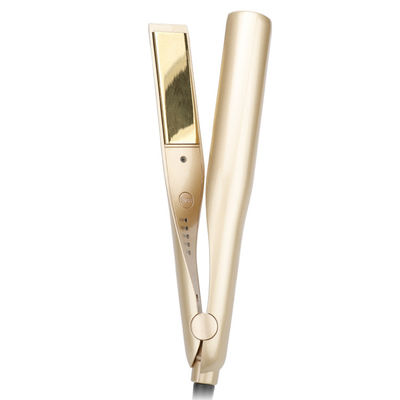 2 In 1 Champagne Gold Titanium Hair Straightener Curling Iron 40W Dengan Tampilan LED