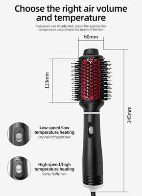 Round Blow Out Brush Pengering Rambut Volumizing Titanium Alat Panas Satu Langkah Blowout Volumizer